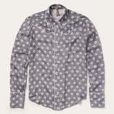 Horse Pennies Print Western Shirt Grey | Stetson Women