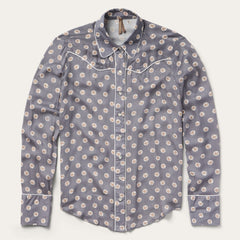 Horse Pennies Print Western Shirt Grey | Stetson Women