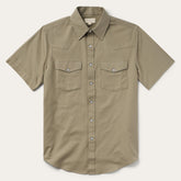 Olive Oxford Short Sleeve Western Shirt Olive | Stetson Men