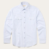 Stripe Oxford Western Shirt White W/ Blue Stripe | Stetson Men
