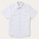 White Oxford Short Sleeve Western Shirt White | Stetson Men
