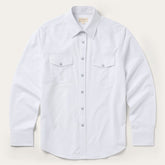 White Oxford Western Shirt White | Stetson Men