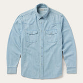 Chambray Oxford Western Shirt Blue | Stetson Men