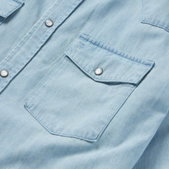 Chambray Oxford Western Shirt Blue | Stetson Men