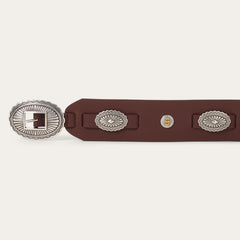 Southwestern Concho Wide Belt Brown | Stetson Women