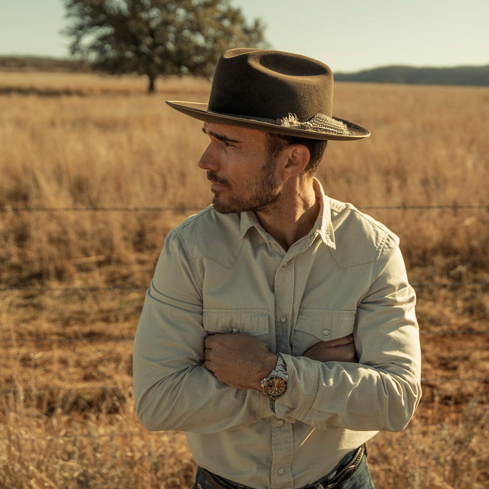 1865 Distressed Open Road Royal Deluxe Walnut | Stetson Hats