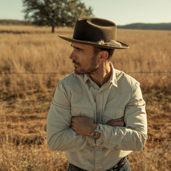 1865 Distressed Open Road Royal Deluxe Walnut | Stetson Hats