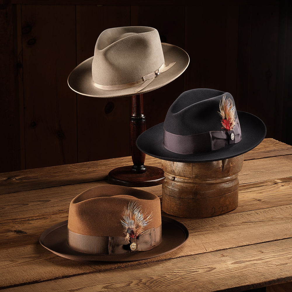 Temple Fedora Navy | Stetson Hats