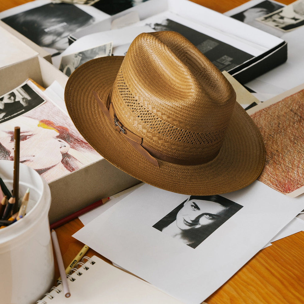 Open Road Vented Straw Cowboy Hat Cognac | Stetson Hats