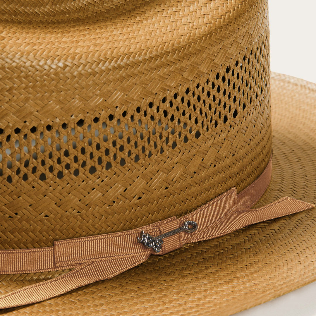 Open Road Vented Straw Cowboy Hat Cognac | Stetson Hats