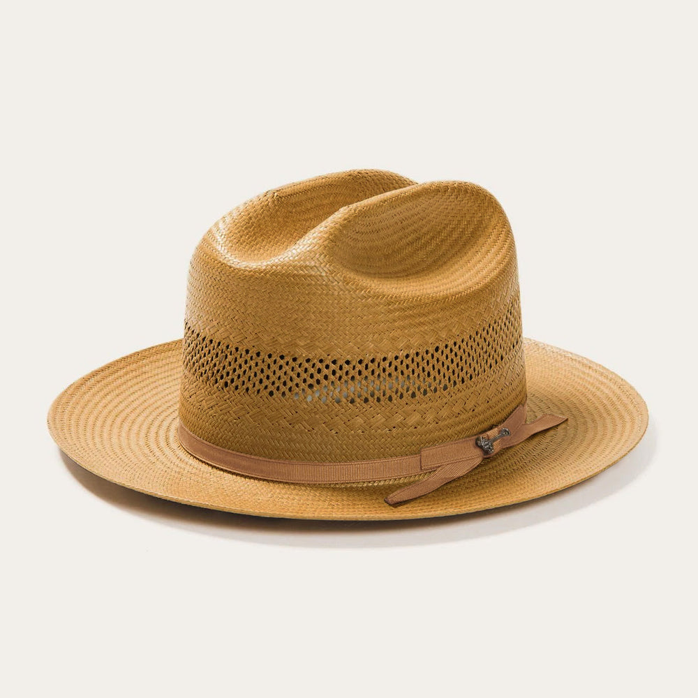 Open Road Vented Straw Cowboy Hat Cognac | Stetson Hats