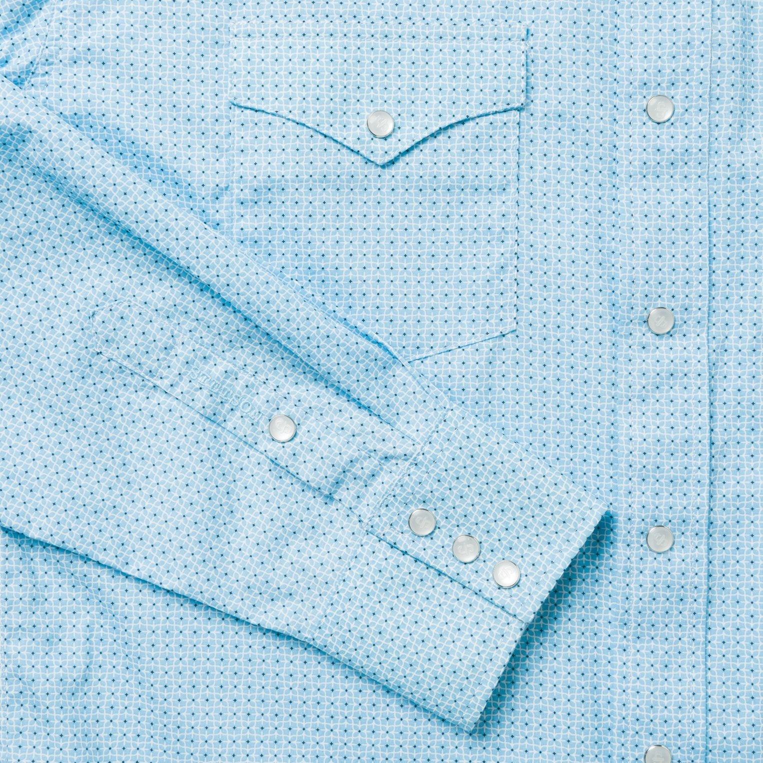 Blue Lattice Print Western Shirt Blue | Stetson Men
