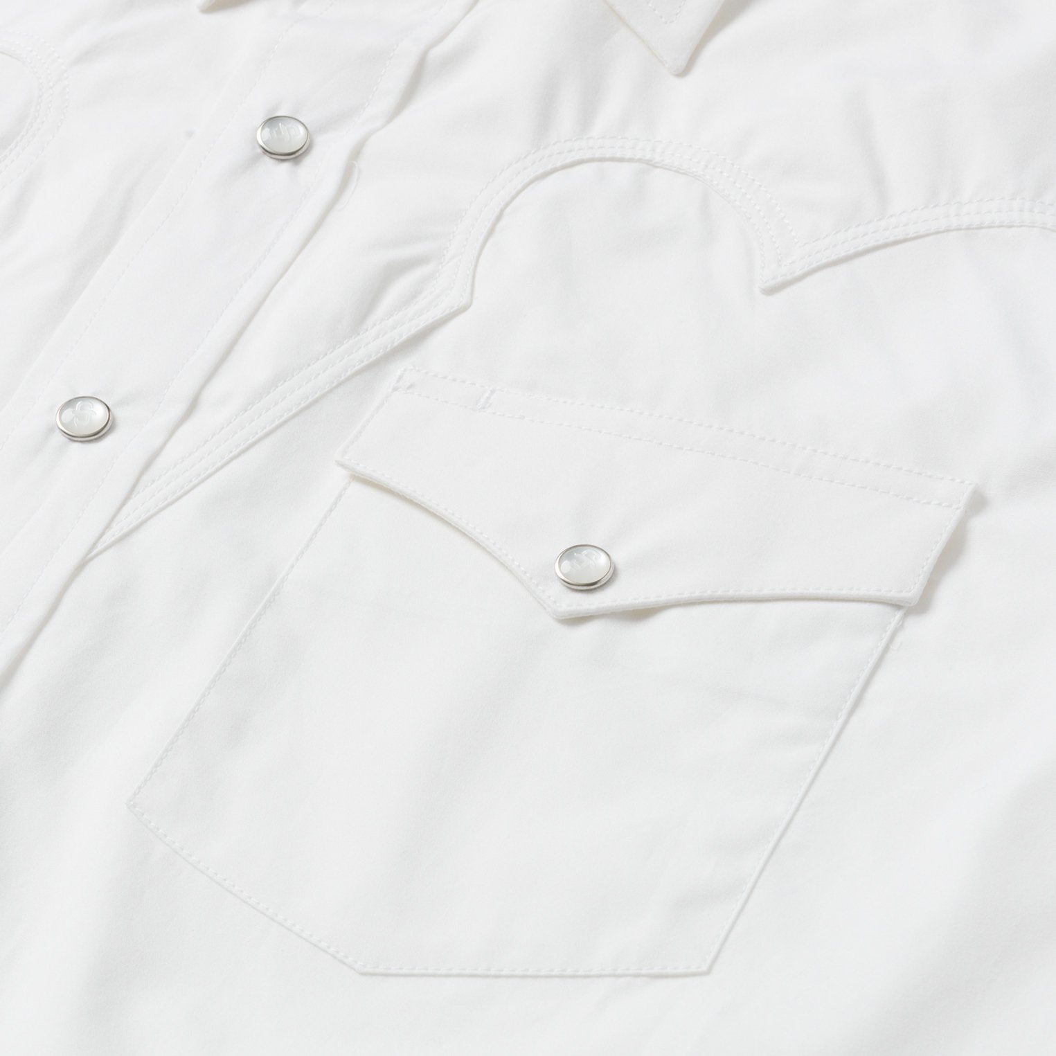 Classic Solid Snap Poplin Shirt In Optic White White | Stetson Men