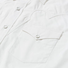 Classic Solid Snap Poplin Shirt In Optic White White | Stetson Men