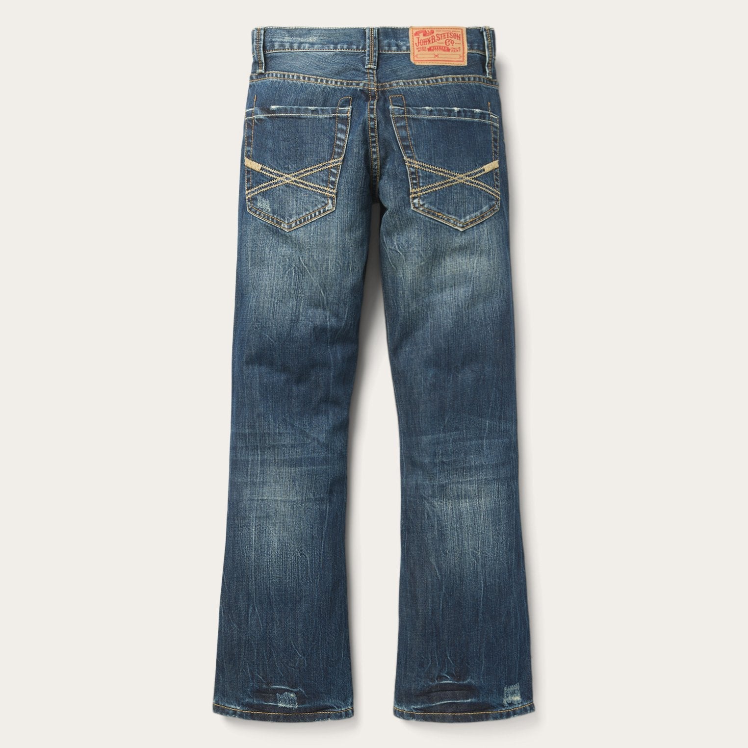 1014 Fit Destructed Dark Wash Jeans Blue | Stetson Men
