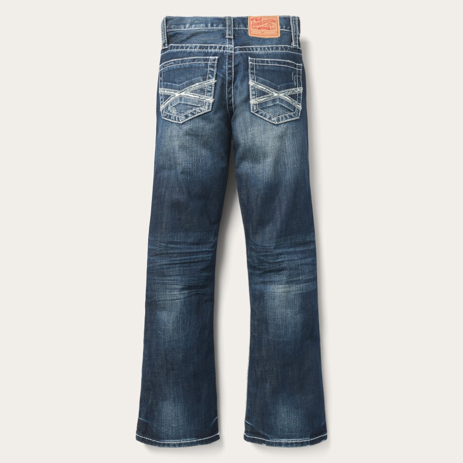 1014 Fit Destructed Medium Wash Jeans Blue | Stetson Men