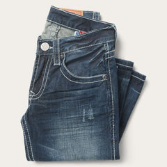 1014 Fit Destructed Medium Wash Jeans Blue | Stetson Men