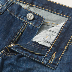 1014 Fit Semi-Destructed Wash Jeans Blue | Stetson Men