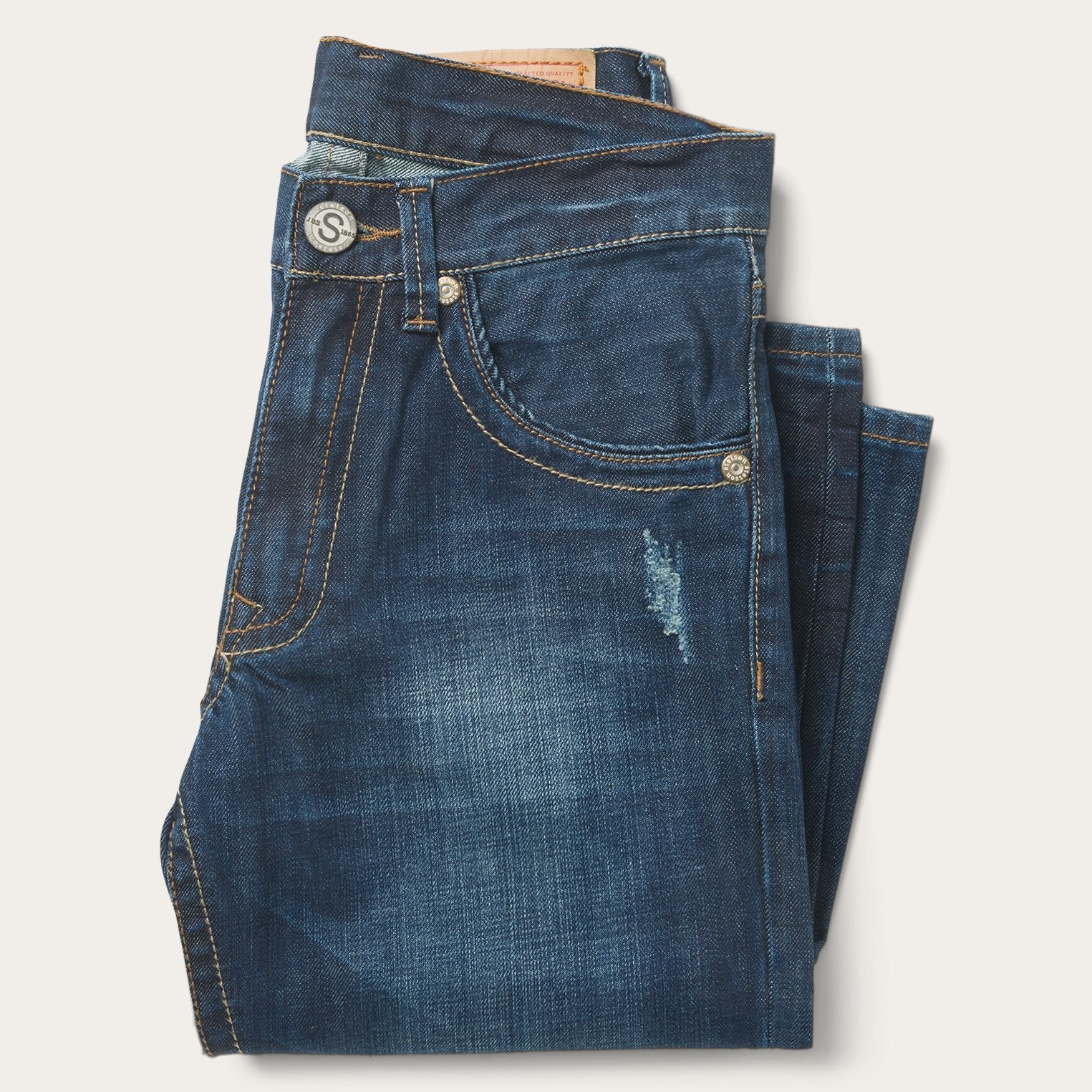 1312 Fit Jeans With Back Pocket Detail Blue | Stetson Men