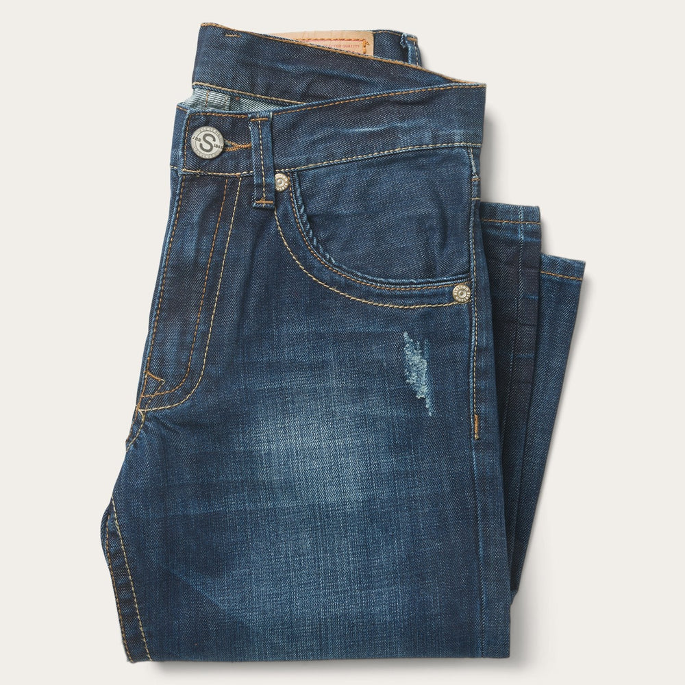 1312 Fit Jeans With Back Pocket Detail Blue | Stetson Men