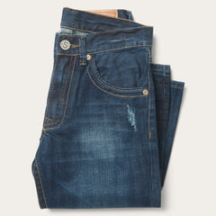 1312 Fit Jeans With Back Pocket Detail Blue | Stetson Men