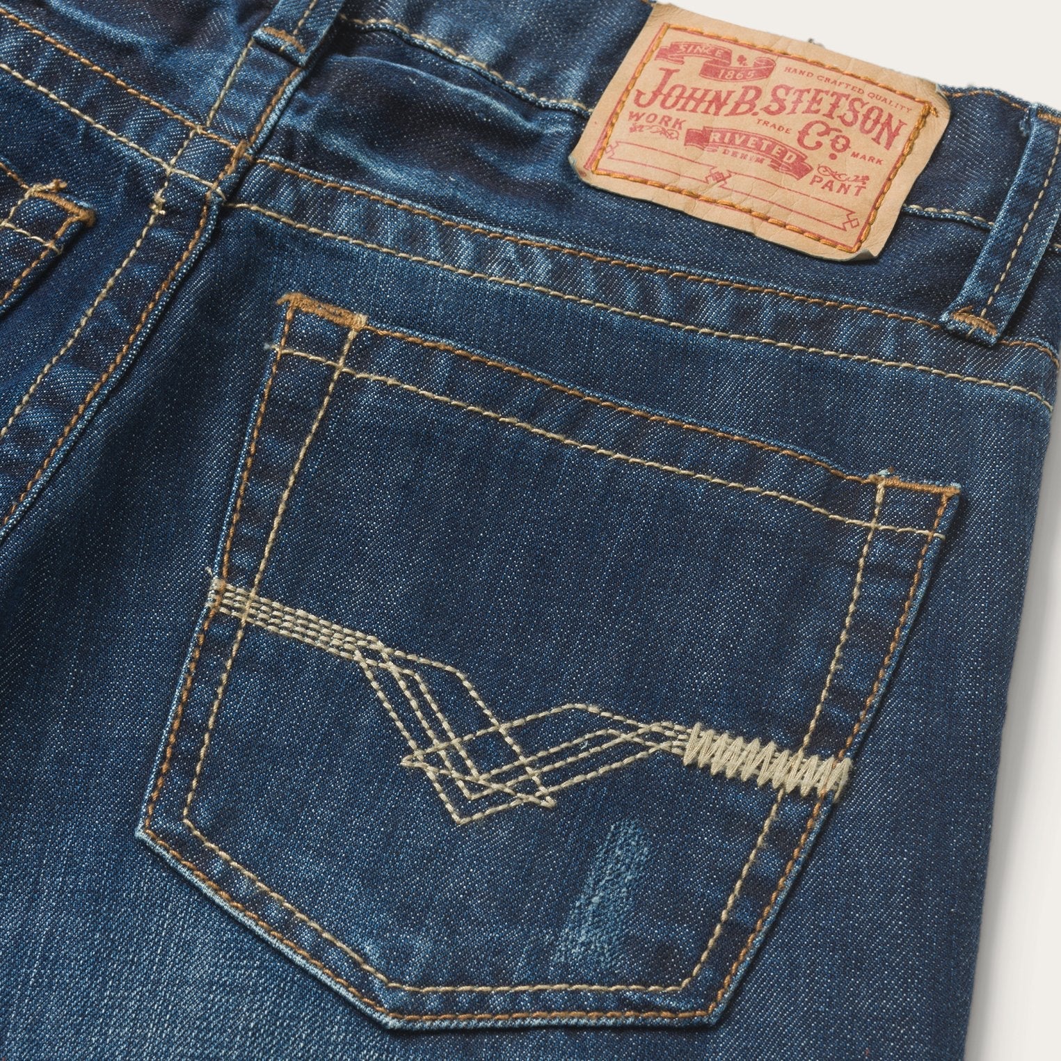 1312 Fit Jeans With Back Pocket Detail Blue | Stetson Men