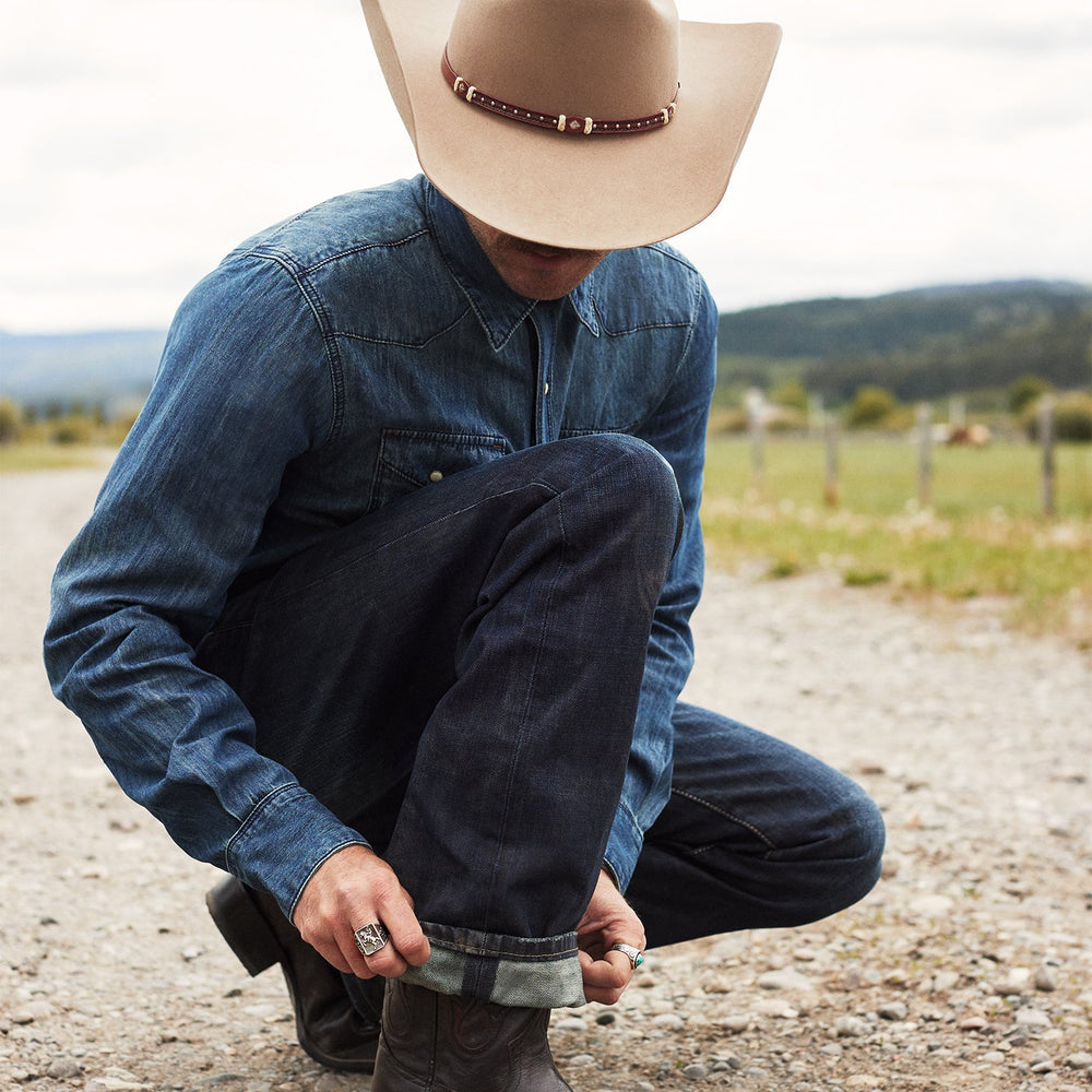 1312 Fit Destructed Jeans Blue | Stetson Men