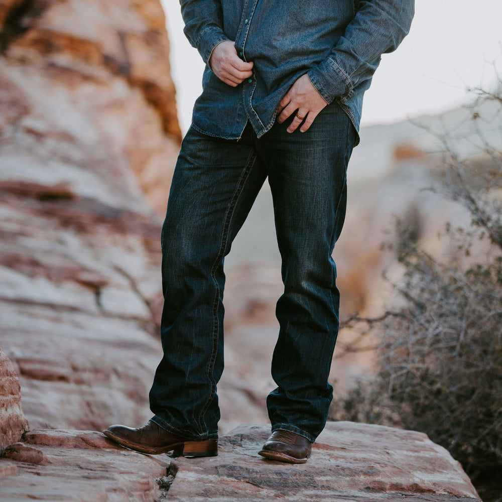1312 Fit Jeans With a Pieced Back Pocket Blue | Stetson Men