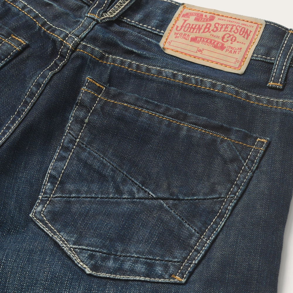 1312 Fit Jeans With a Pieced Back Pocket Blue | Stetson Men