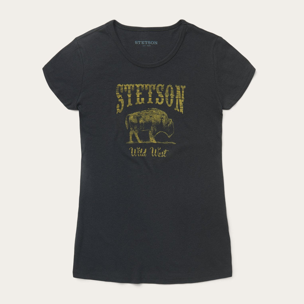 Bison Graphic Tee Black | Stetson Women