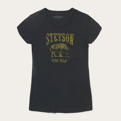 Bison Graphic Tee Black | Stetson Women