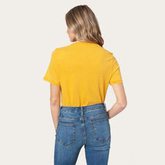 Hold Your Horses Graphic Tee Yellow | Stetson Women