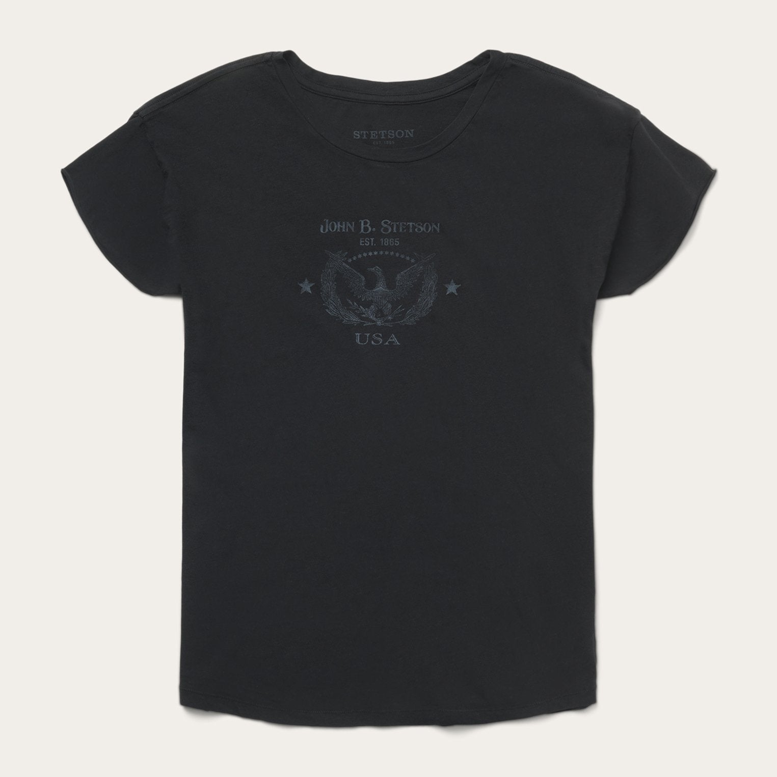 John B. Stetson Eagle Graphic Tee Black | Stetson Women