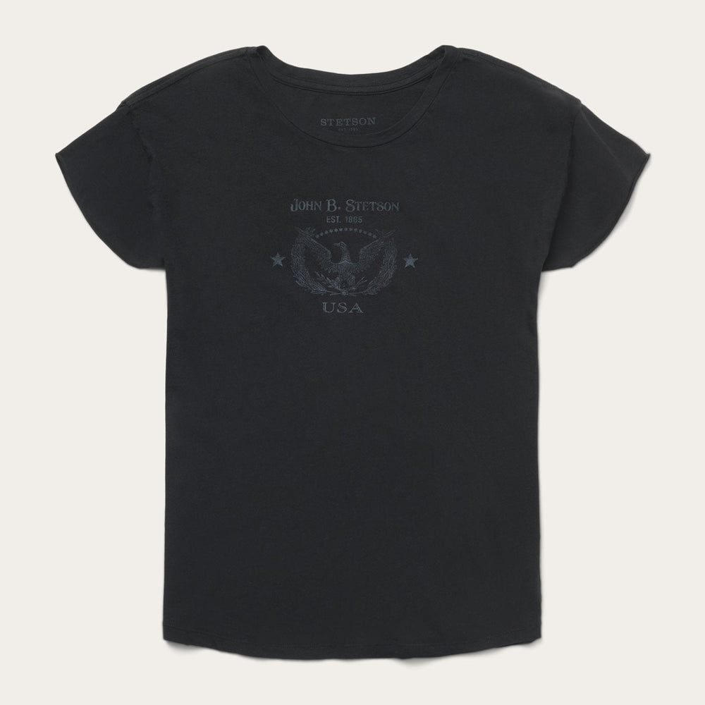 John B. Stetson Eagle Graphic Tee Black | Stetson Women