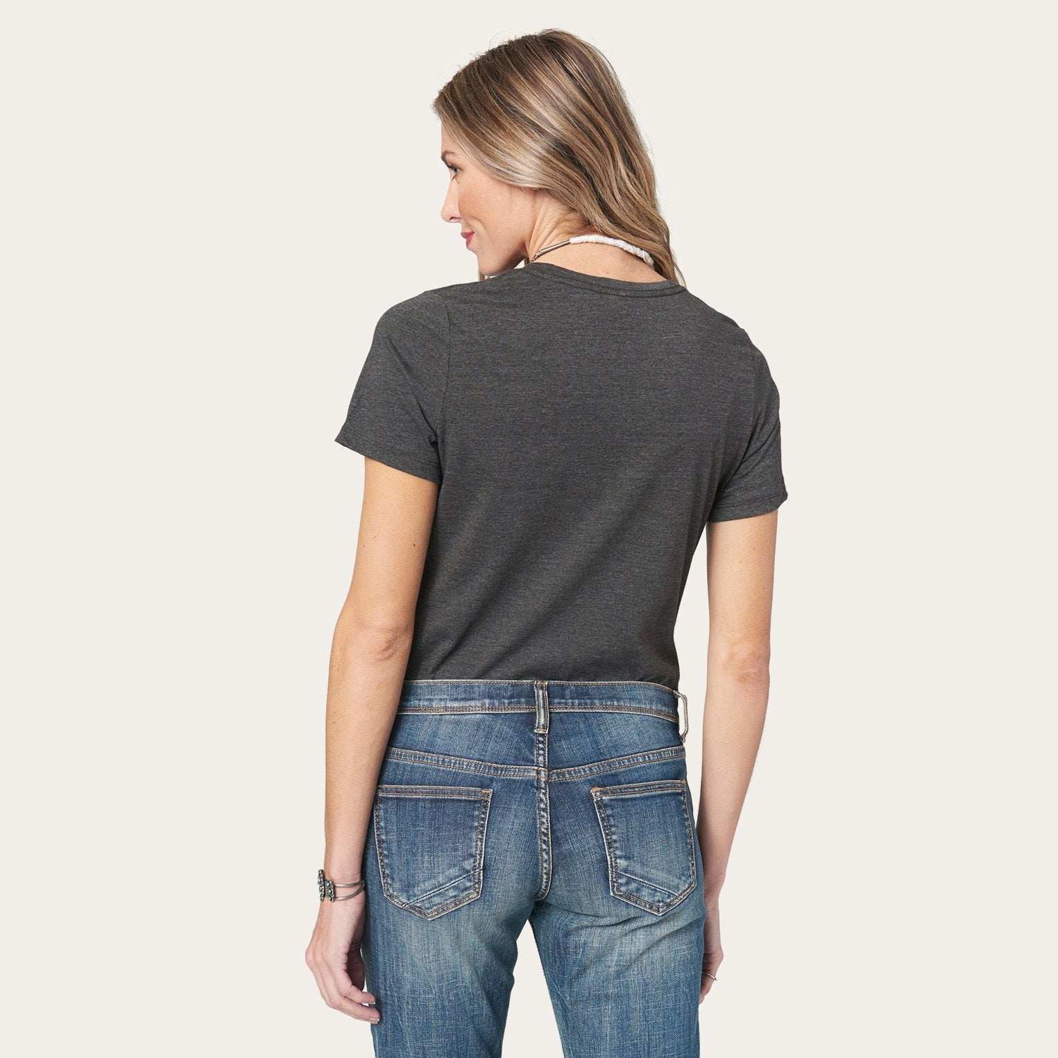 Riding Into The Sunset Graphic Tee Grey | Stetson Women