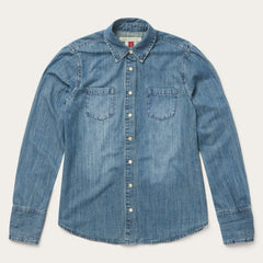 Denim Snap Front Western Shirt Blue | Stetson Women