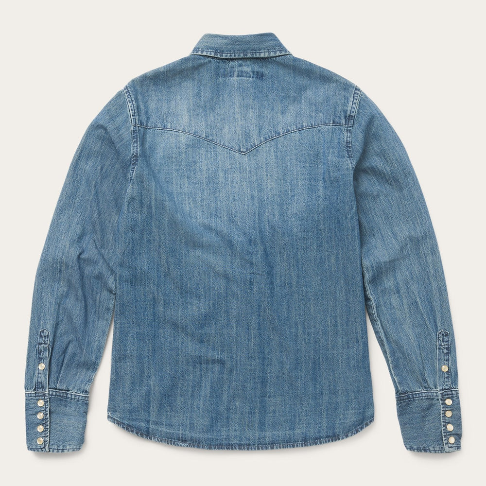 Denim Snap Front Western Shirt Blue | Stetson Women