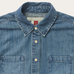 Denim Snap Front Western Shirt Blue | Stetson Women