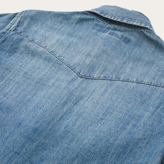 Denim Snap Front Western Shirt Blue | Stetson Women