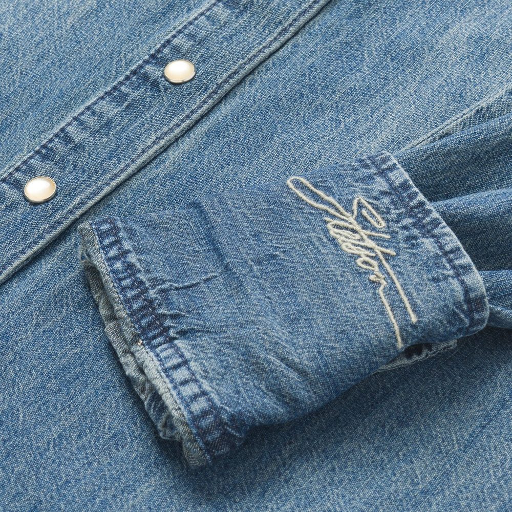 Denim Snap Front Western Shirt Blue | Stetson Women