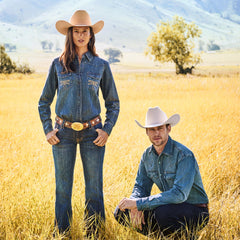 214 City Trouser Jeans In Medium Wash Blue | Stetson Women