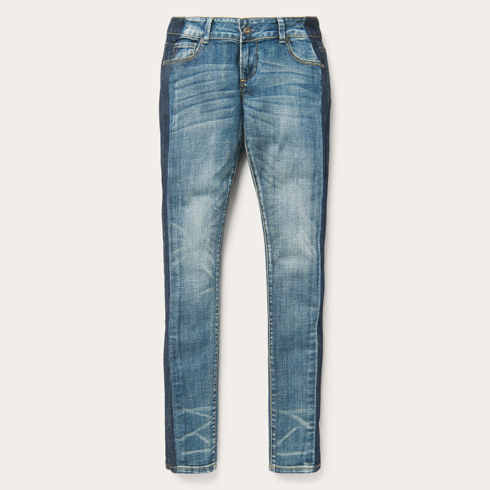 Skinny Fit Stripe Leg Jean Blue | Stetson Women