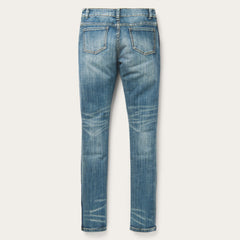 Skinny Fit Stripe Leg Jean Blue | Stetson Women