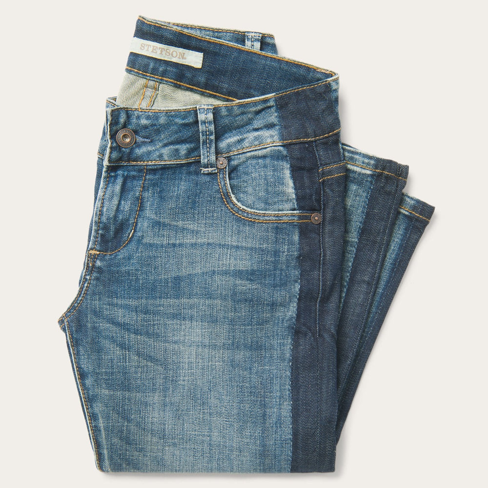 Skinny Fit Stripe Leg Jean Blue | Stetson Women