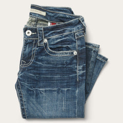 816 Fit Jeans With White "S" Back Pocket Blue | Stetson Women