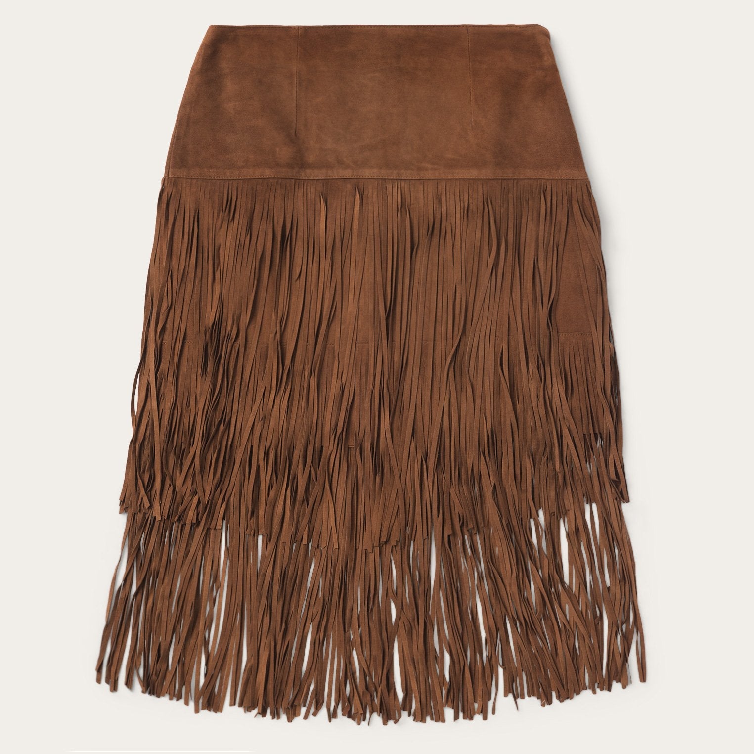 Suede Fringed Skirt Brown | Stetson Women