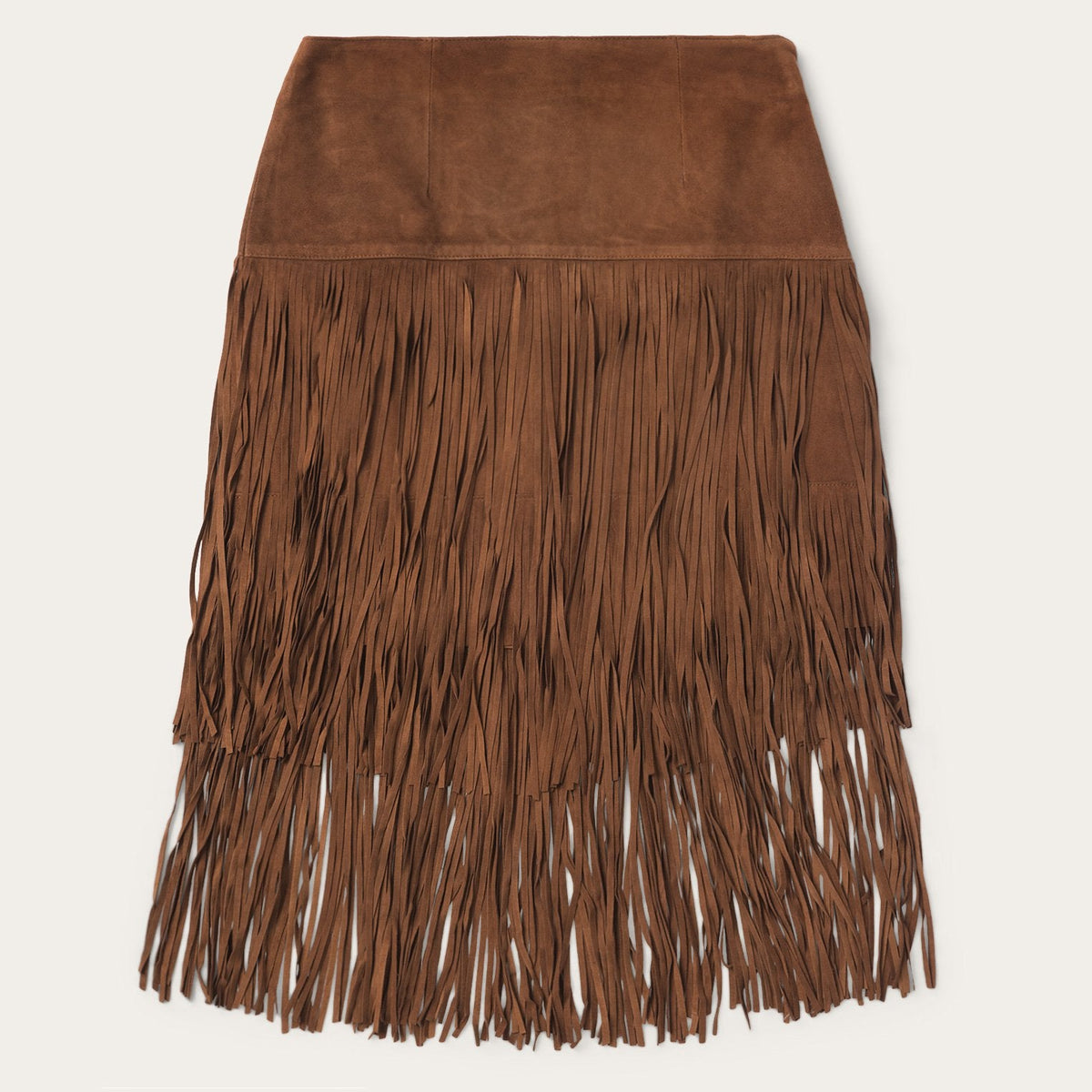 Suede Fringed Skirt Brown | Stetson Women