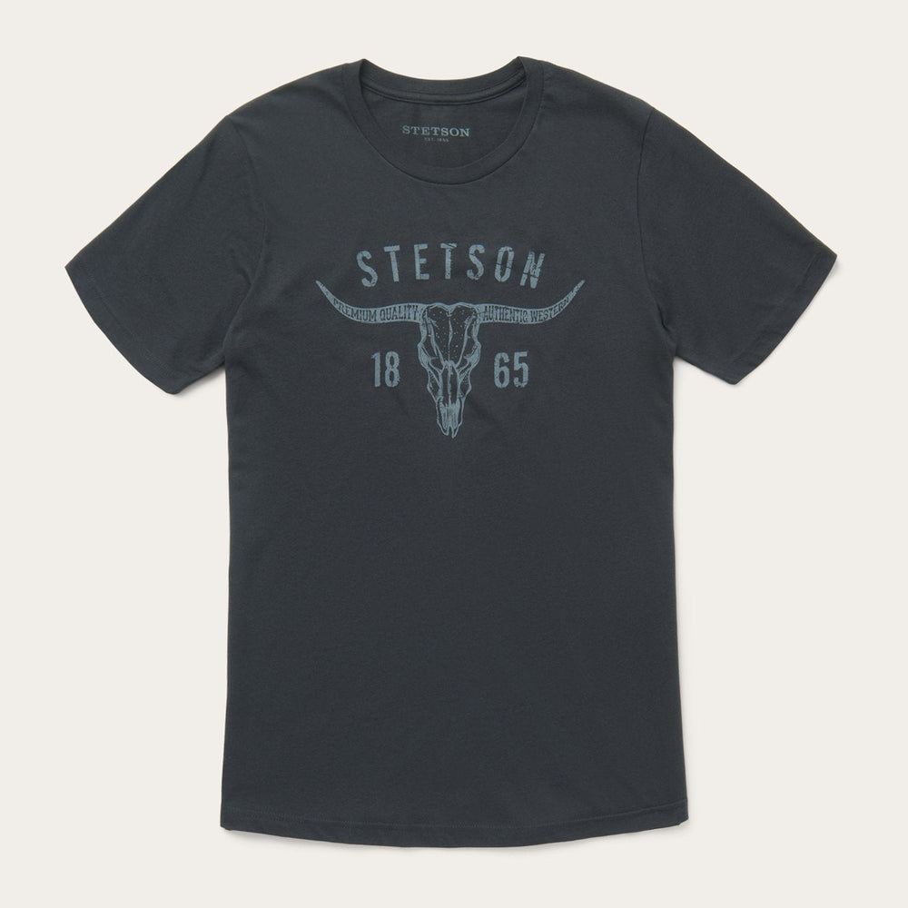 Longhorn Graphic Tee Black | Stetson Men