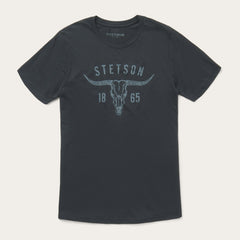 Longhorn Graphic Tee Black | Stetson Men
