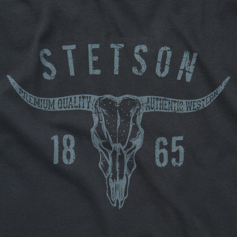 Longhorn Graphic Tee Black | Stetson Men